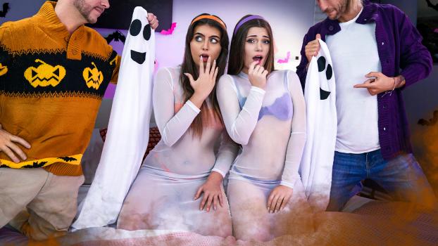 Selina Bentz, Juniper Ren – The Virgin Curse: Juniper & Selina’s Halloween Pact | DaughterSwap